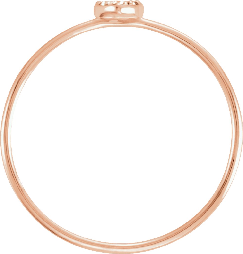 14K Rose Gold .03 CTW Natural Diamond Petite Heart Cluster Ring