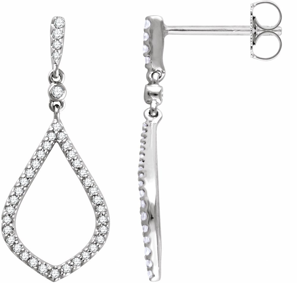 14K White Gold 1/4 CTW Natural Diamond Earrings