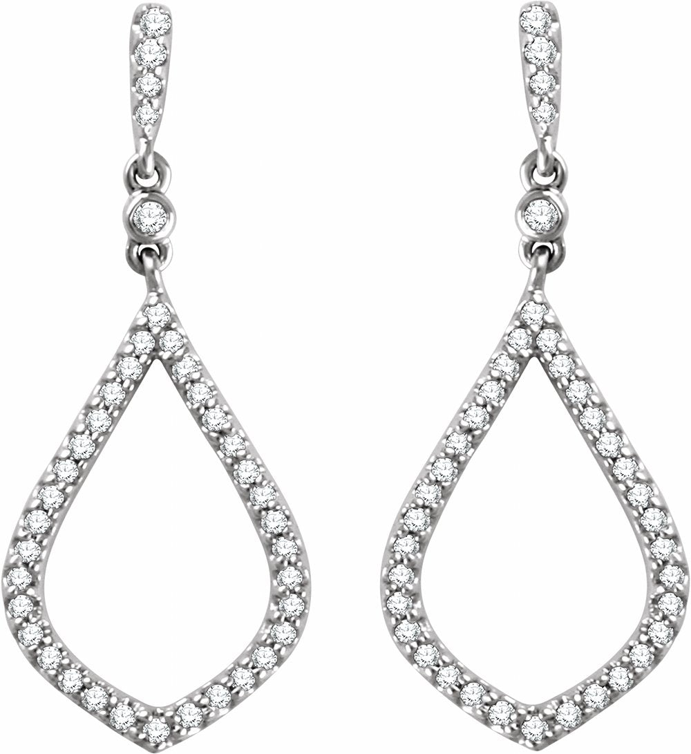 14K White Gold 1/4 CTW Natural Diamond Earrings