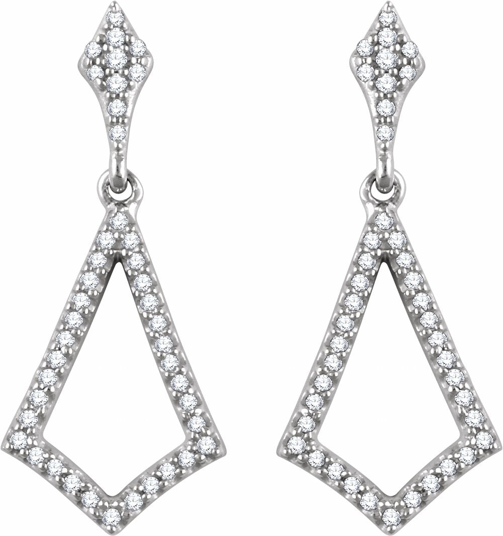 14K White 1/4 CTW Natural Diamond Earrings