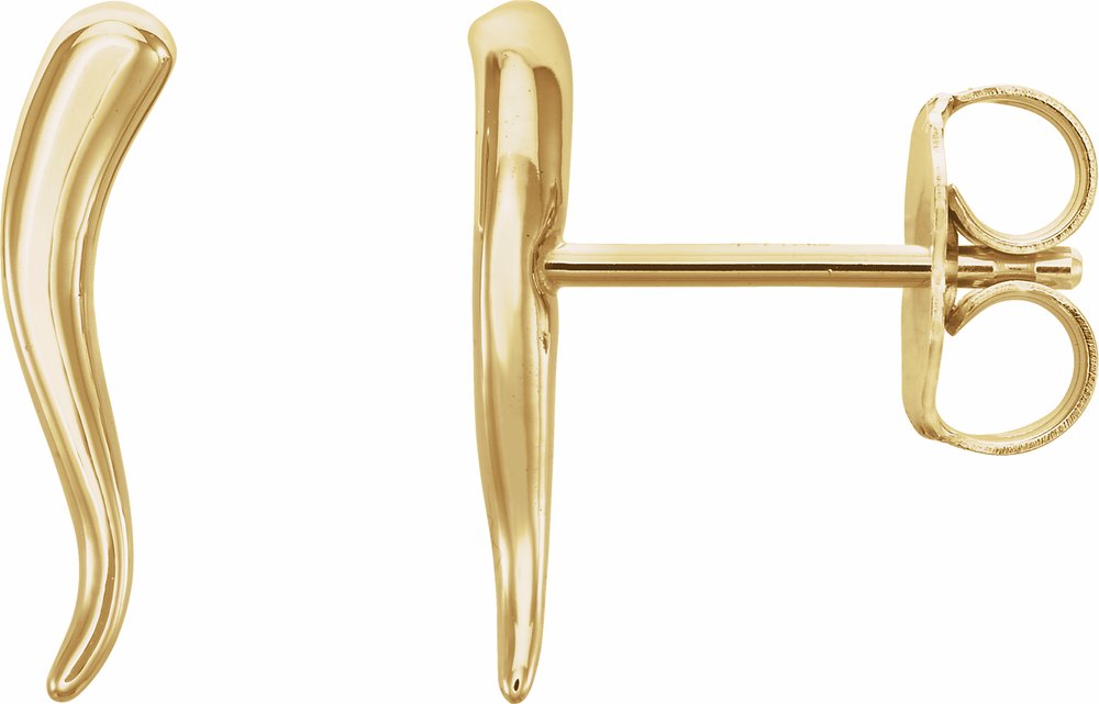 14K Yellow Horn Earrings