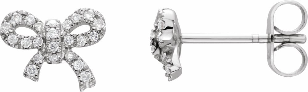 14K White Gold 1/5 CTW Natural Diamond Earrings