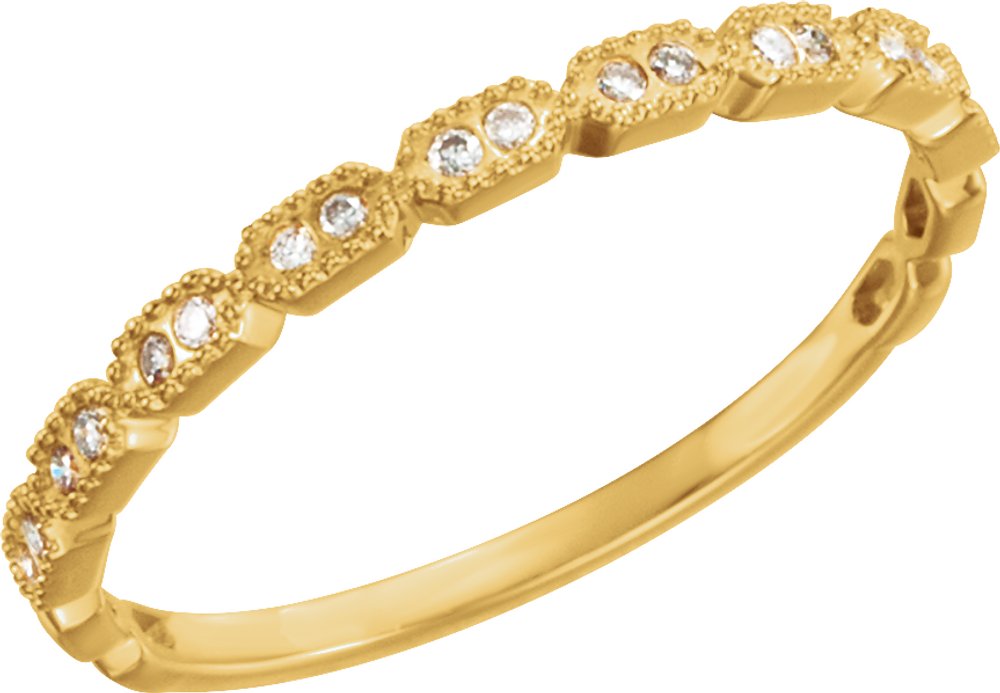 14K Yellow Gold .08 CTW Natural Diamond Ring