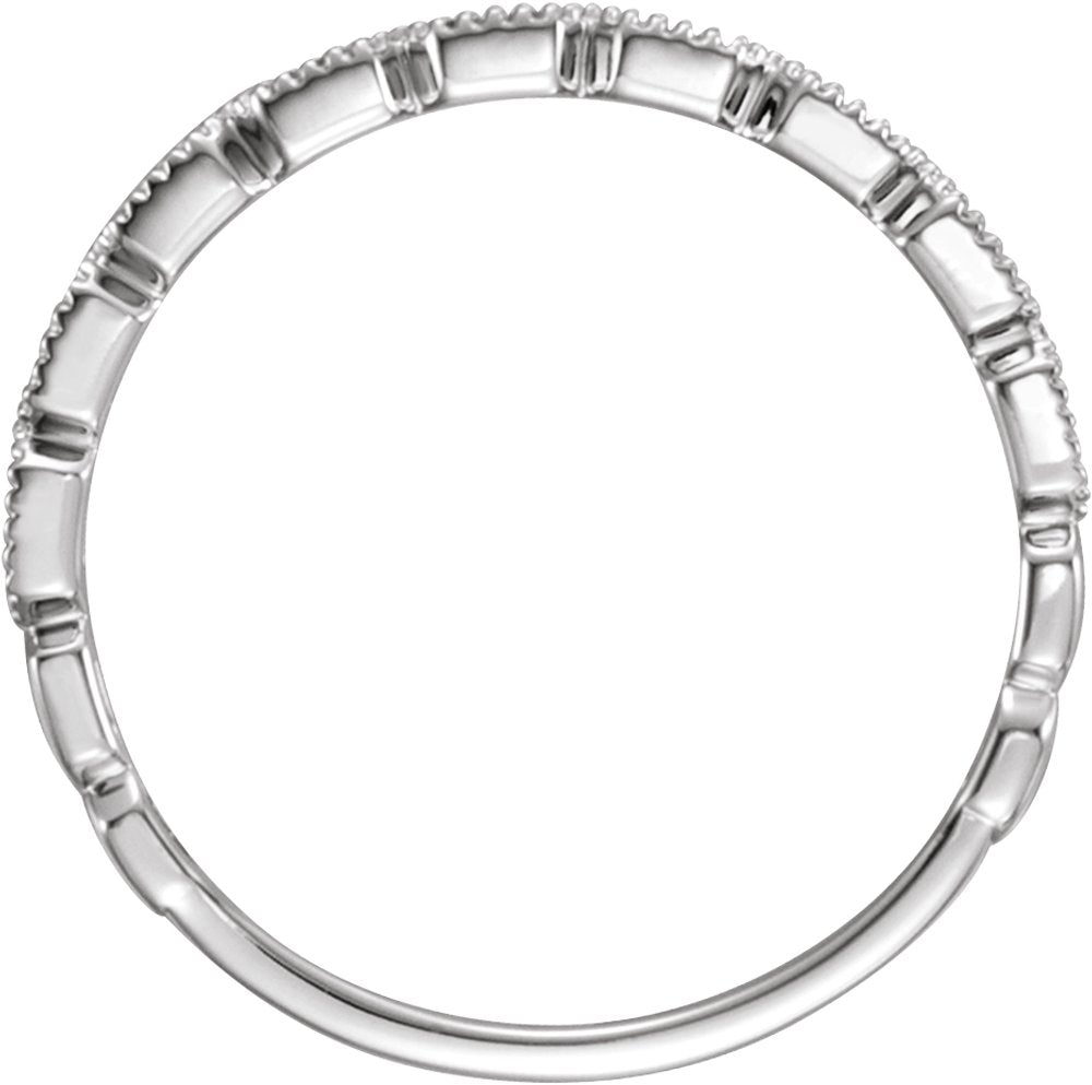 14K White Gold .08 CTW Natural Diamond Ring