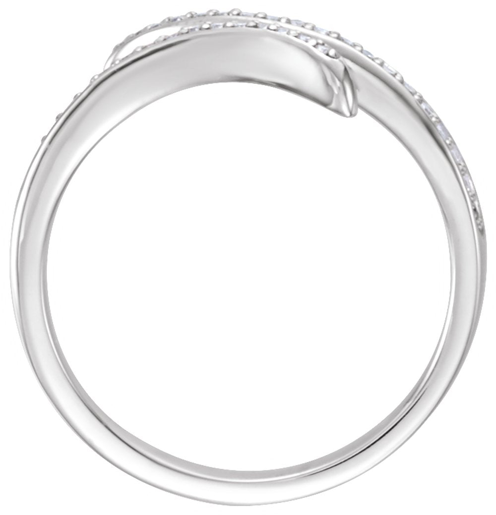 14K White Gold 1/8 CTW Natural Diamond Ring