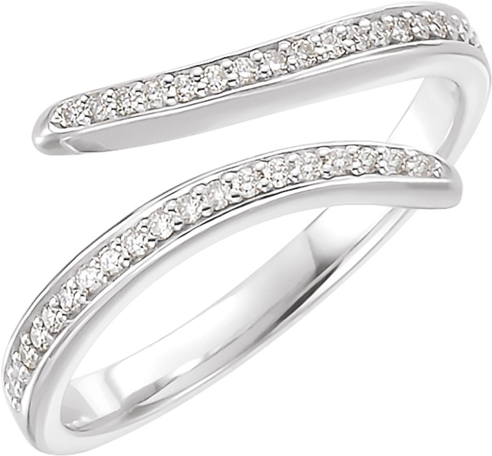 14K White Gold 1/8 CTW Natural Diamond Ring
