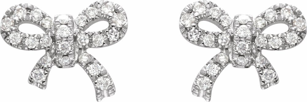 14K White Gold 1/5 CTW Natural Diamond Earrings