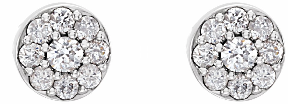 14K White Gold 3/8 CTW Lab-Grown Diamond Earrings