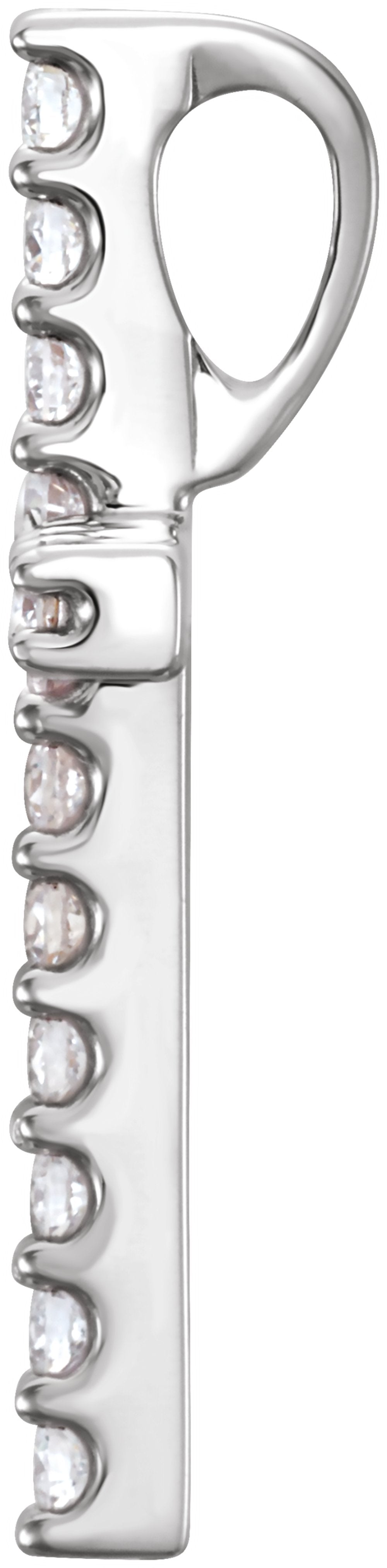 14K White Gold 1/4 CTW Natural Diamond Petite Cross Pendant