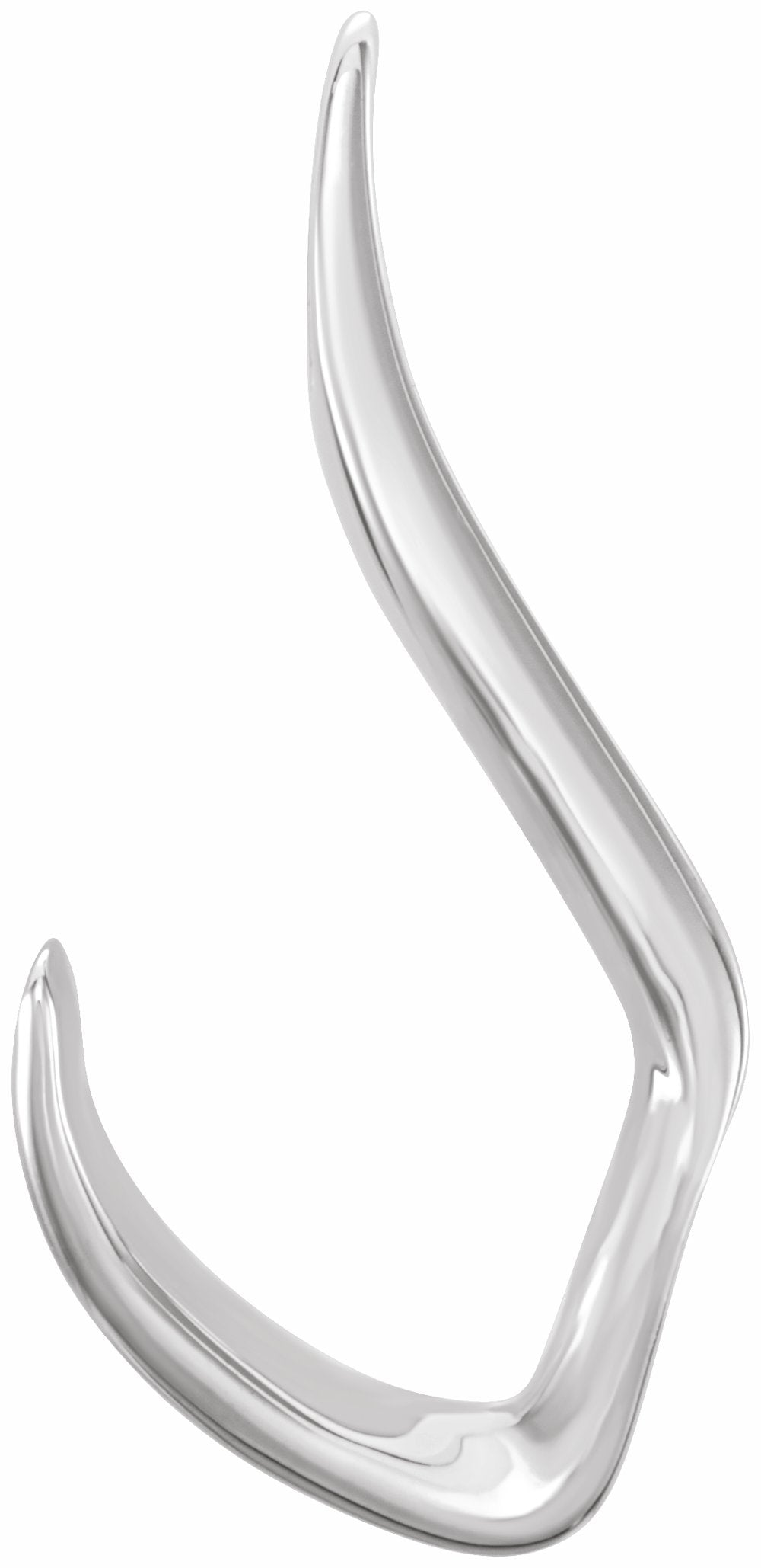 14K White Freeform Pendant