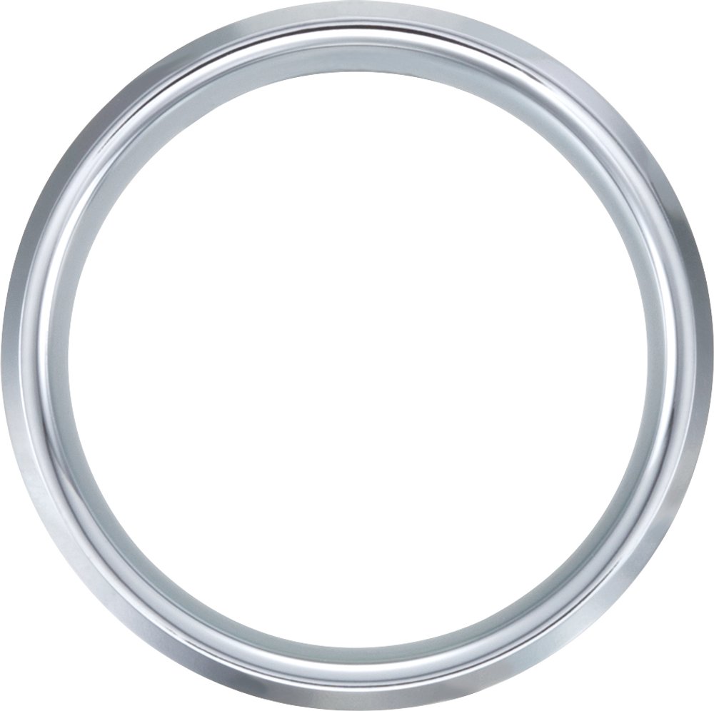 White Tungsten 8 mm Beveled-Edge Comfort-Fit Band