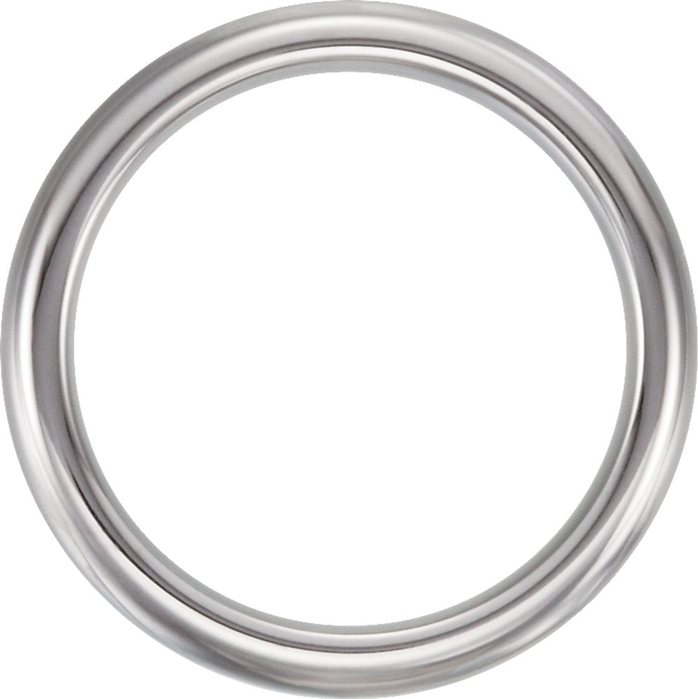 Tungsten 4 mm Comfort-Fit Half Round Band Size 7.5