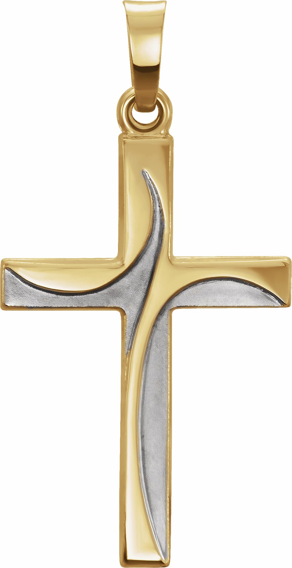 14K Yellow Cross Pendant