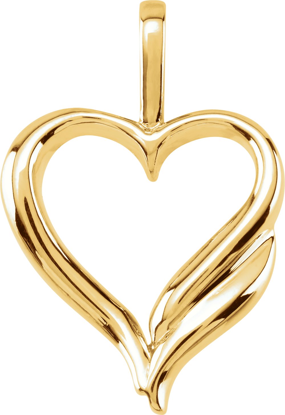 14K Yellow Gold Heart Pendant