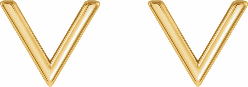 14K Yellow Geometric Earrings