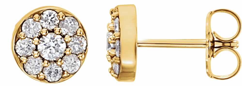 14K Yellow Gold 3/8 CTW Lab-Grown Diamond Earrings