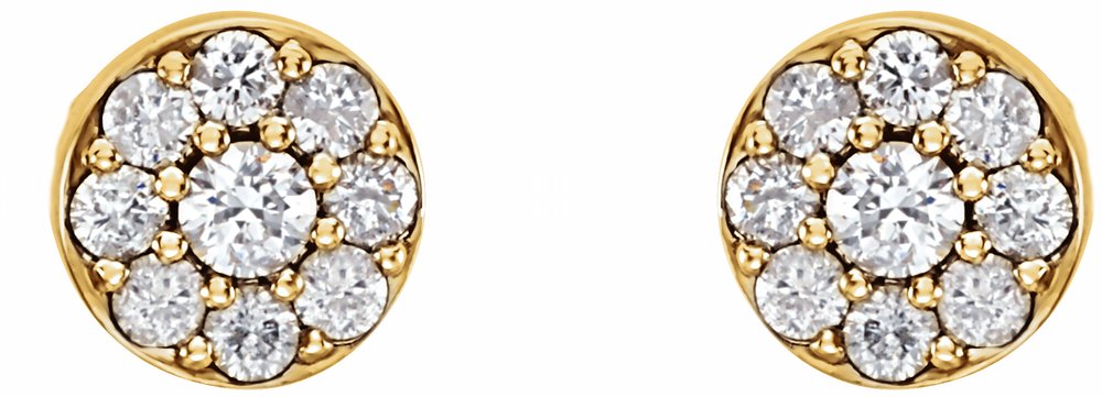 14K Yellow Gold 3/8 CTW Lab-Grown Diamond Earrings