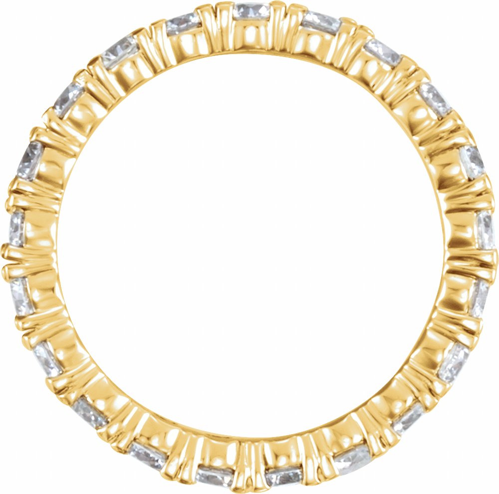 14K Rose 1 7/8 CTW Natual Diamond Eternity Band Size 7.5