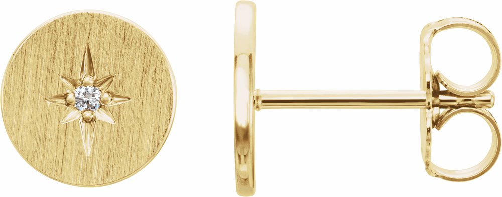 14K Yellow Gold .02 CTW Natural Diamond Earrings