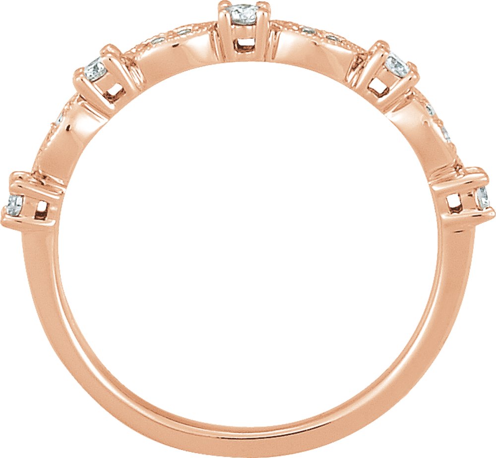 14K Rose Gold 1/5 CTW Natural Diamond Stackable Ring