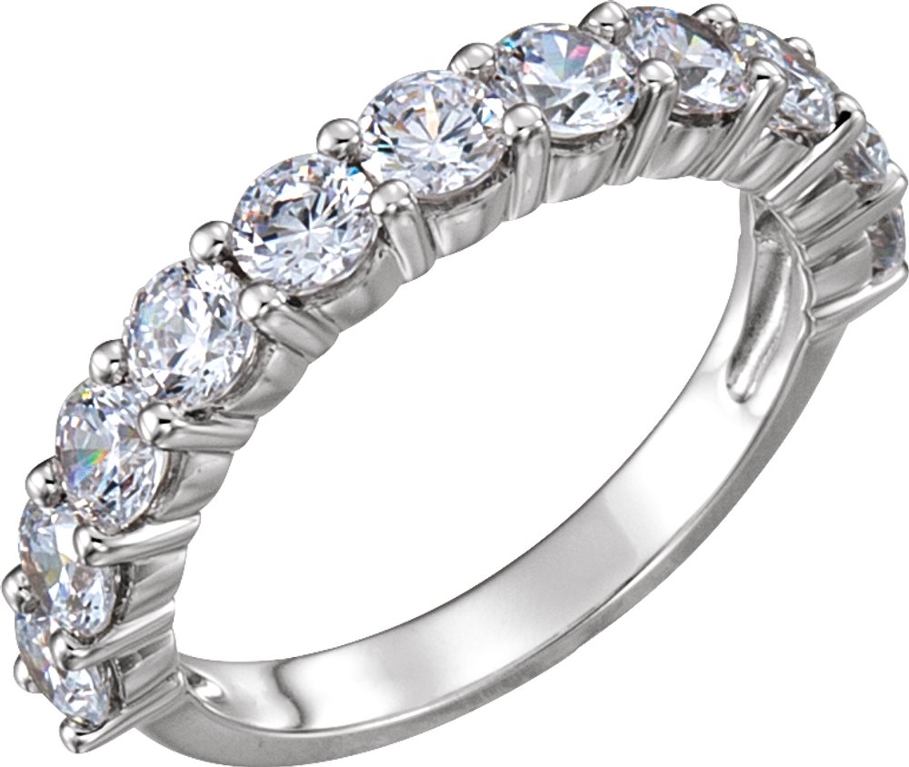 14K White 1/2 CTW Natural Diamond Anniversary Band
