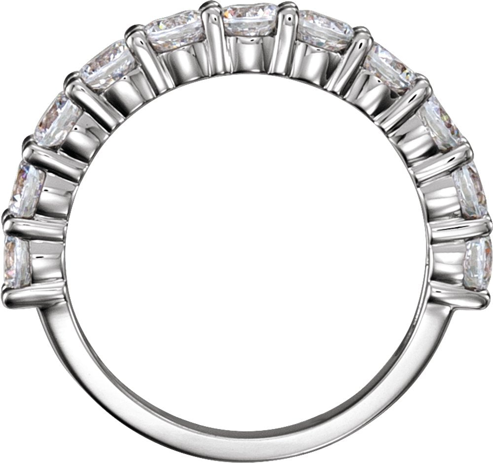 14K White 1/2 CTW Natural Diamond Anniversary Band