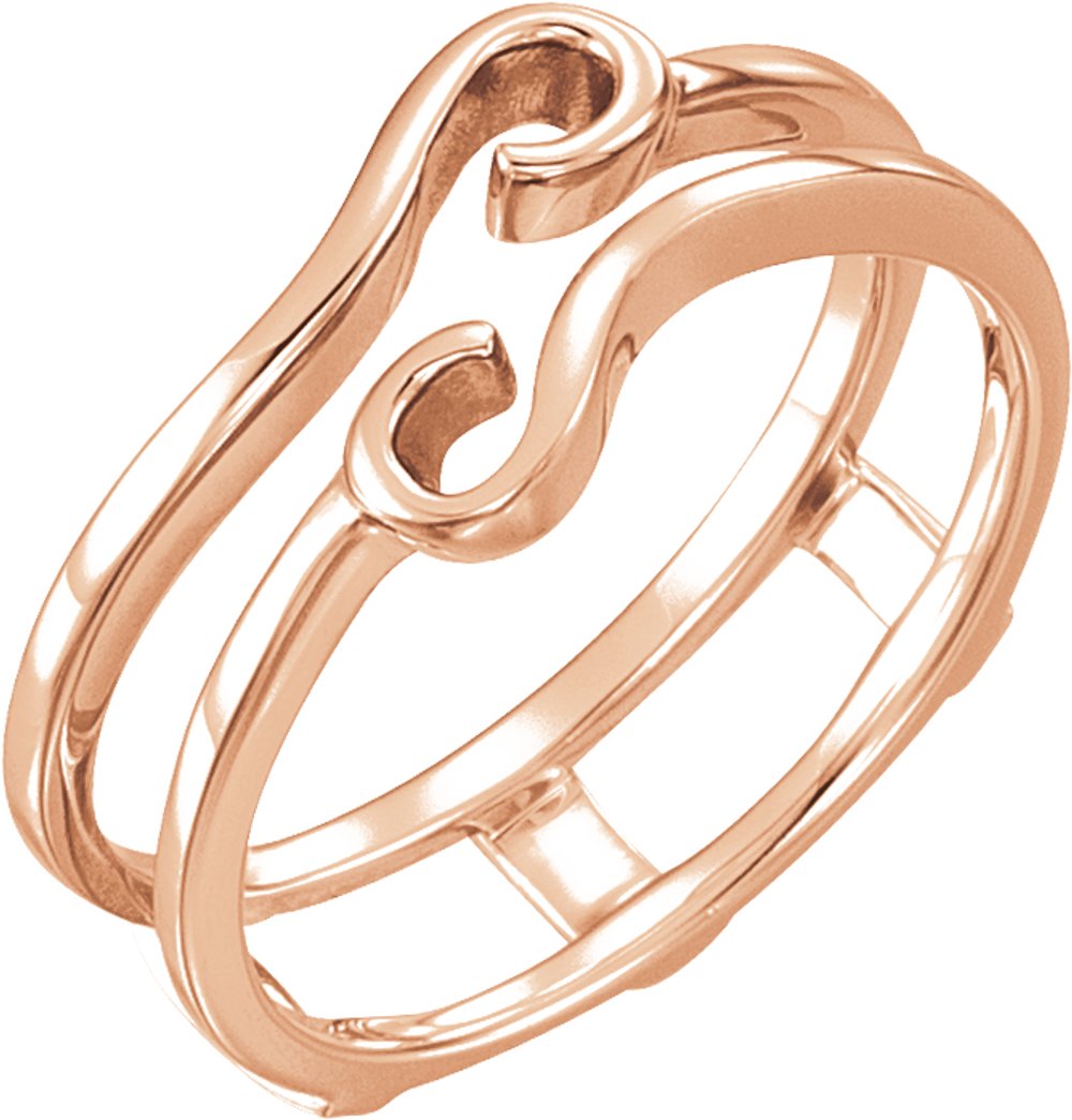 14K Rose Gold Ring Guard