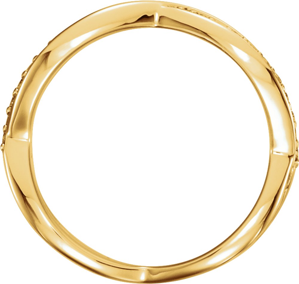 14K Yellow Gold 1/8 CTW Natural Diamond Infinity-Inspired Ring