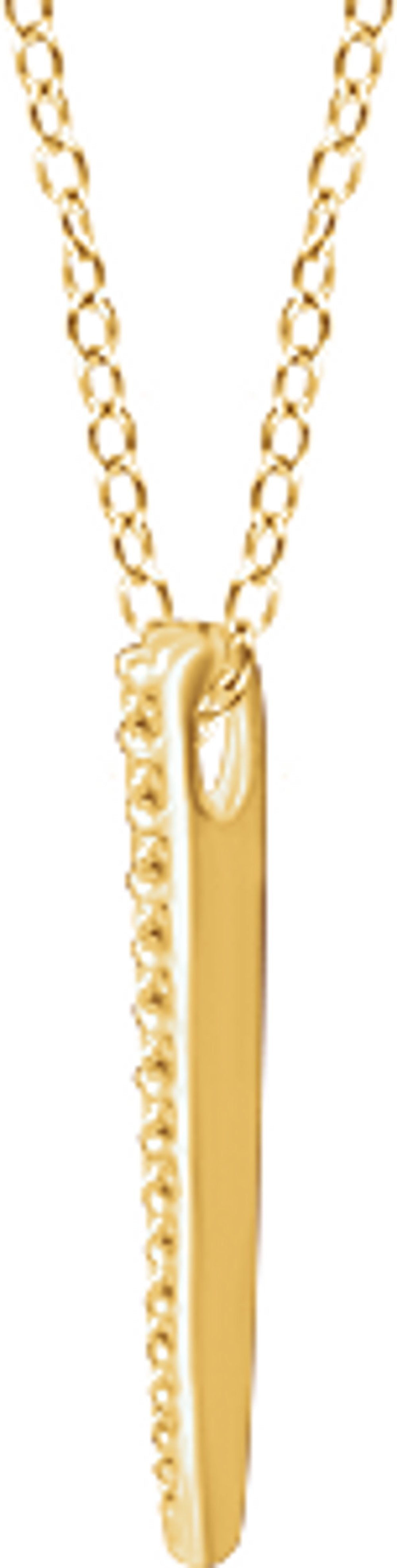 14K Yellow 1/4 CTW Natural Diamond Graduated 16-18" Bar Necklace