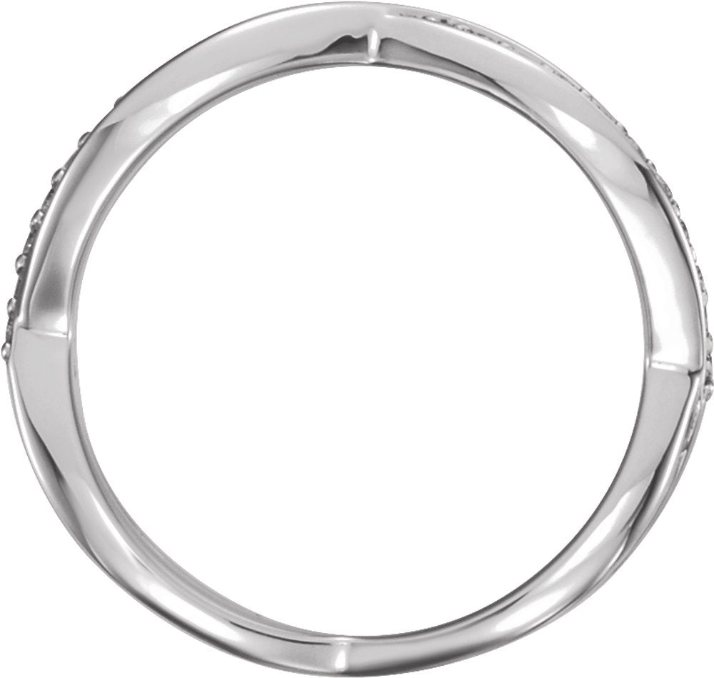 14K White Gold 1/8 CTW Natural Diamond Infinity-Inspired Ring