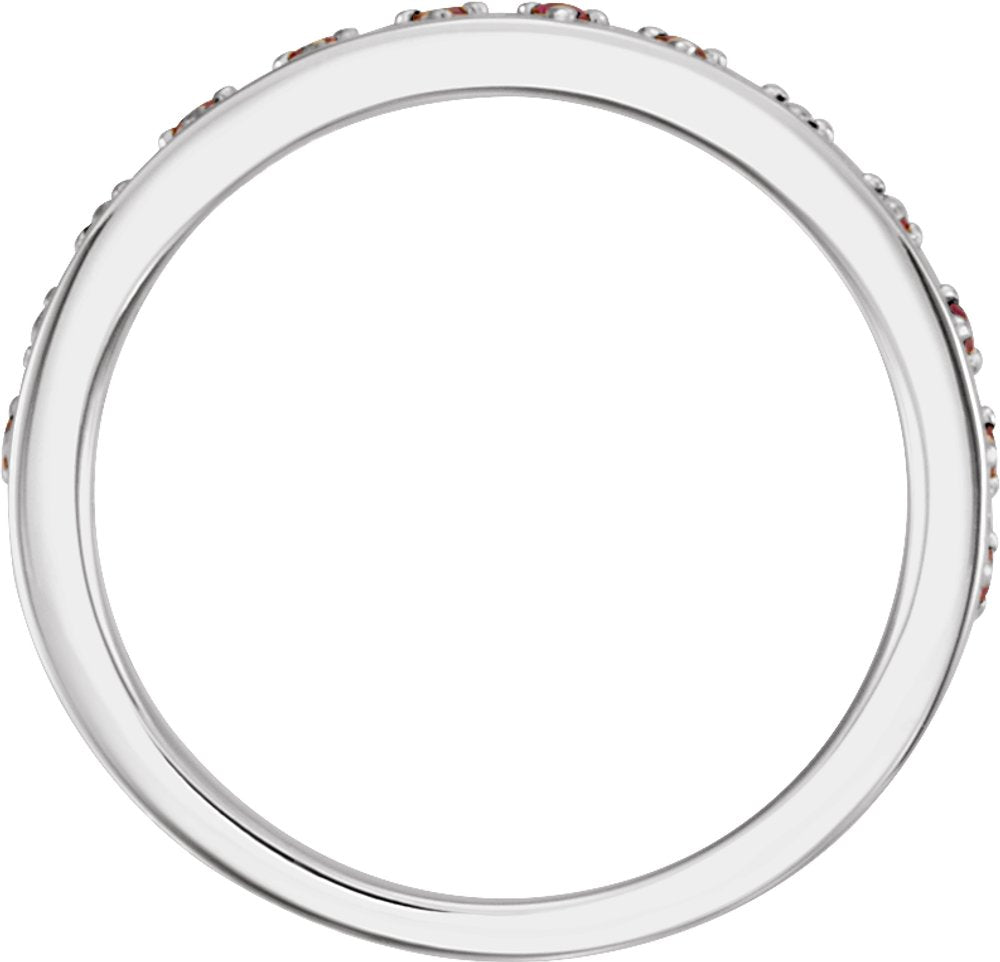 14K White 1/8 CTW Natural Diamond Stackable Ring