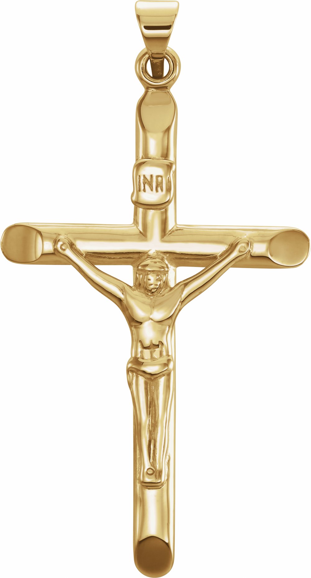 14K Yellow Gold 35x22 mm Crucifix Pendant