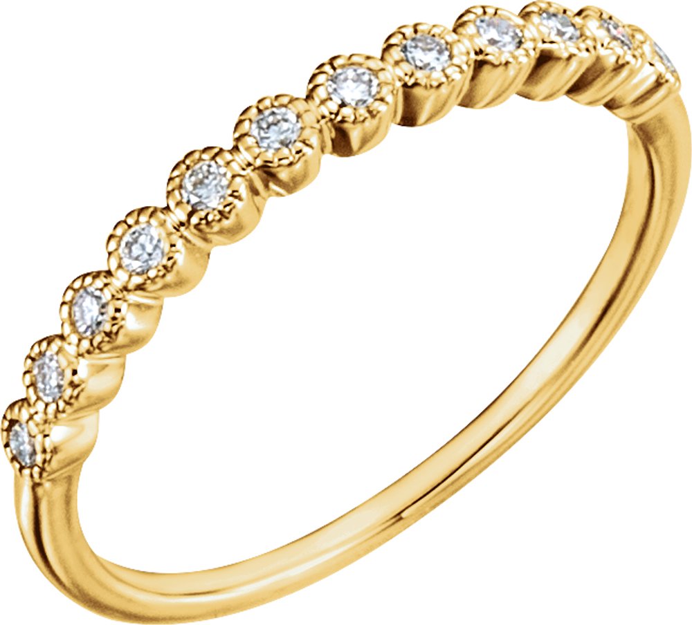 18K Yellow 1/6 CTW Natural Diamond Anniversary Band Size 7