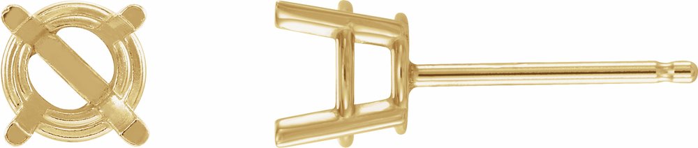 14K Yellow 4.5 mm Stuller Lab-Grown Moissanite Stud Earrings