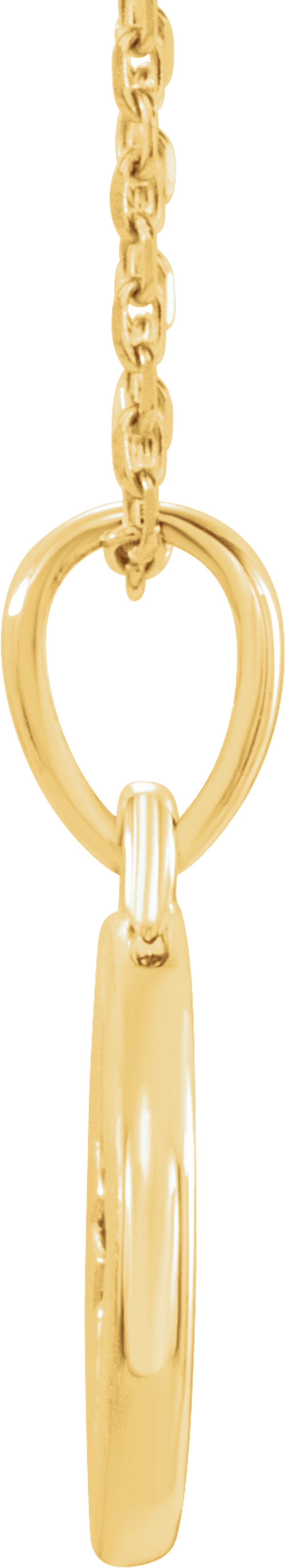 14K Yellow Gold .01 CT Natural Diamond Star 16-18" Necklace