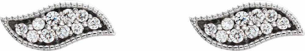 14K White .06 CTW Natural Diamond Earrings