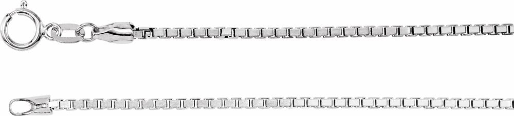 14K White 1.75 mm Diamond-Cut Box 16" Chain