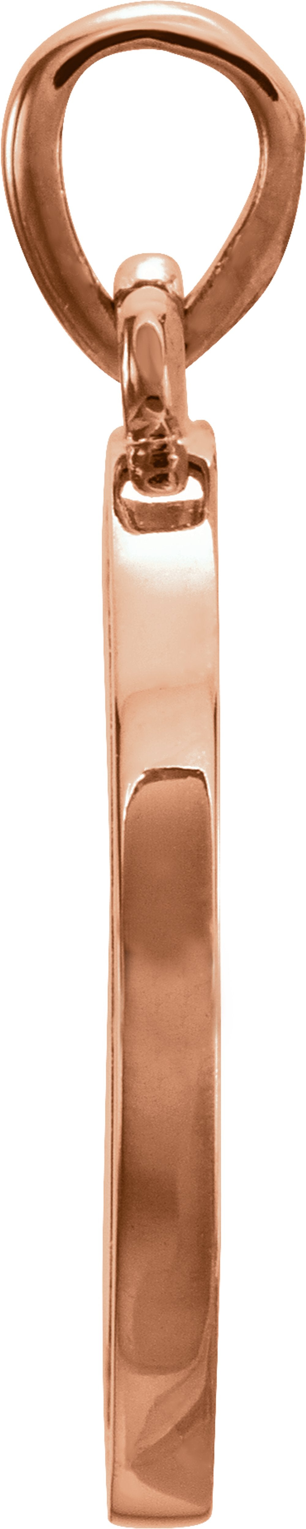 14K Rose Gold 1/5 CTW Natural Diamond Engravable 16-18" Necklace