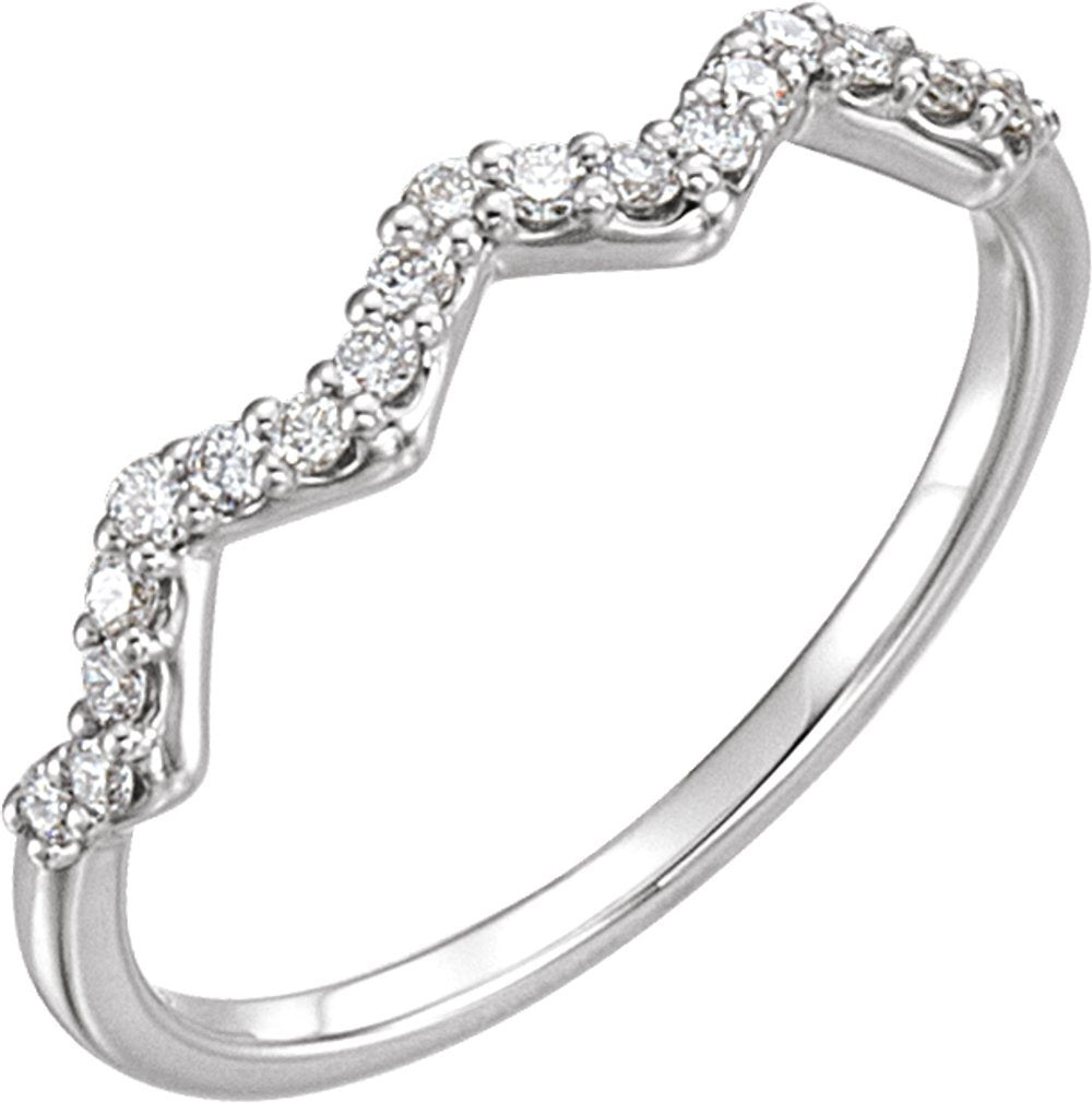 14K White Gold 1/5 CTW Natural Diamond Stackable Ring