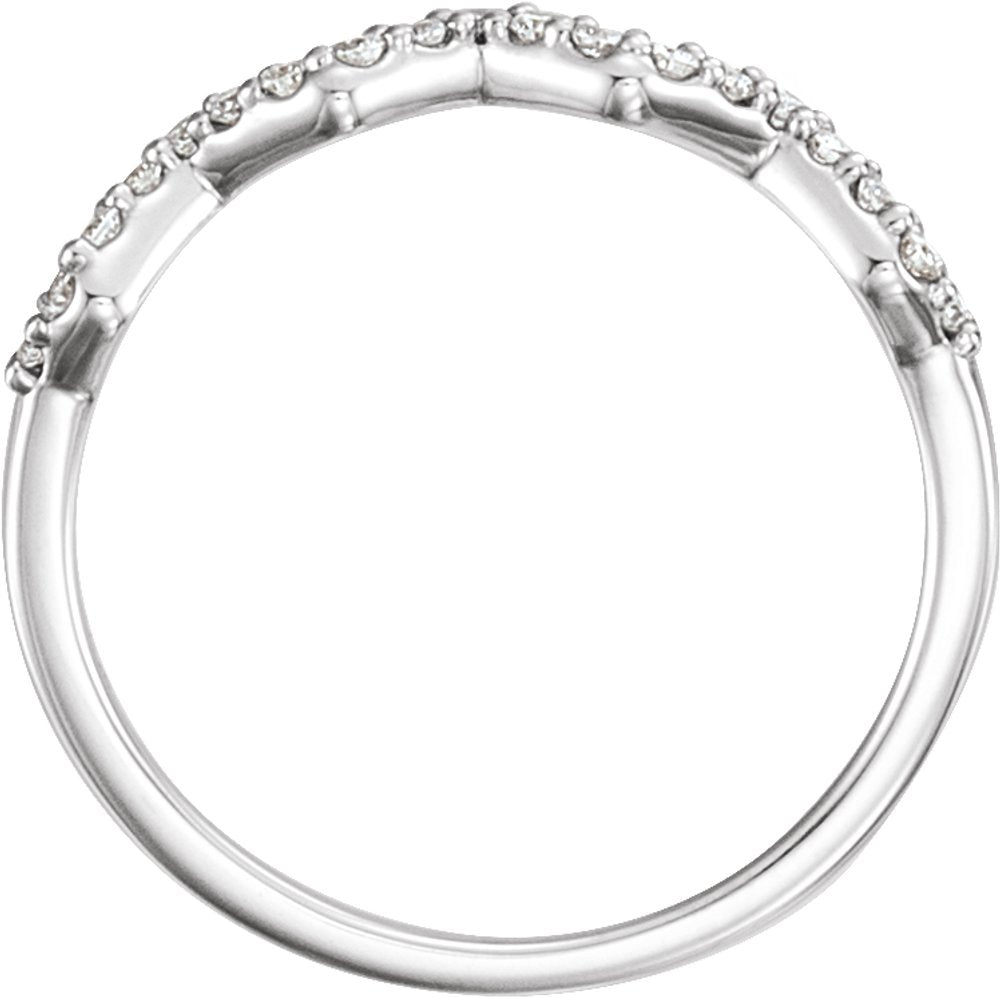 14K White Gold 1/5 CTW Natural Diamond Stackable Ring