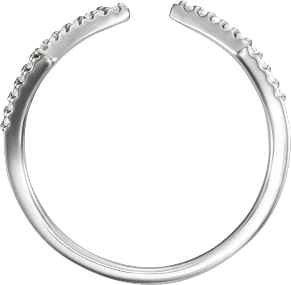 14K White Gold 1/5 CTW Natural Diamond Geometric Ring