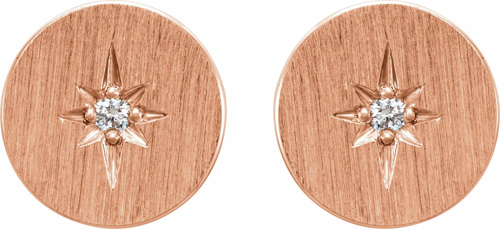 14K Rose Gold .02 CTW Natural Diamond Earrings