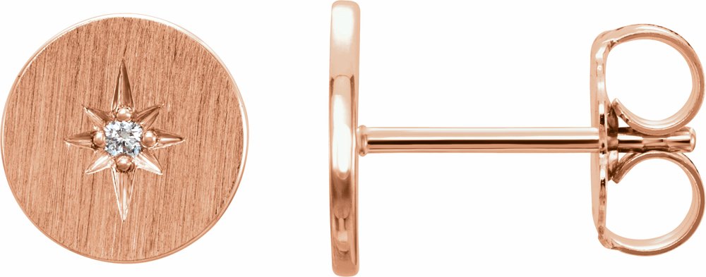 14K Rose Gold .02 CTW Natural Diamond Earrings