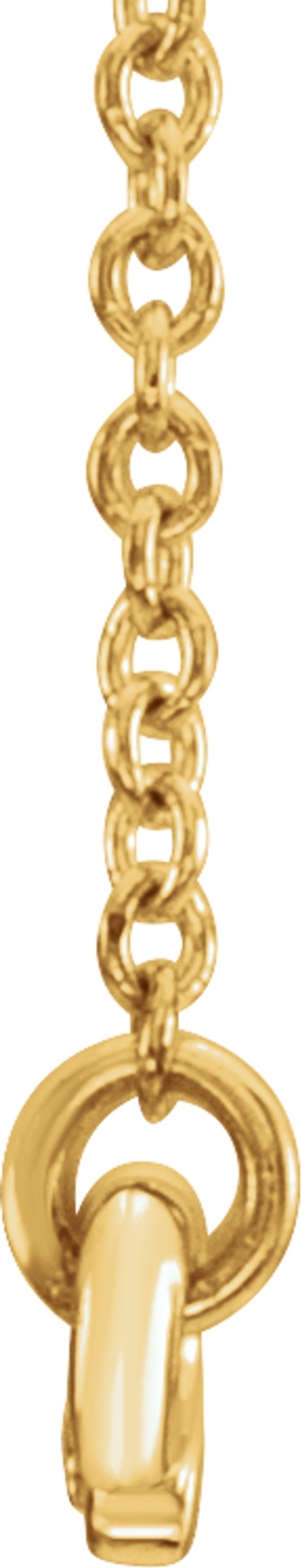 14K Yellow Gold 1/6 CTW Natural Diamond Bar 17.5" Necklace