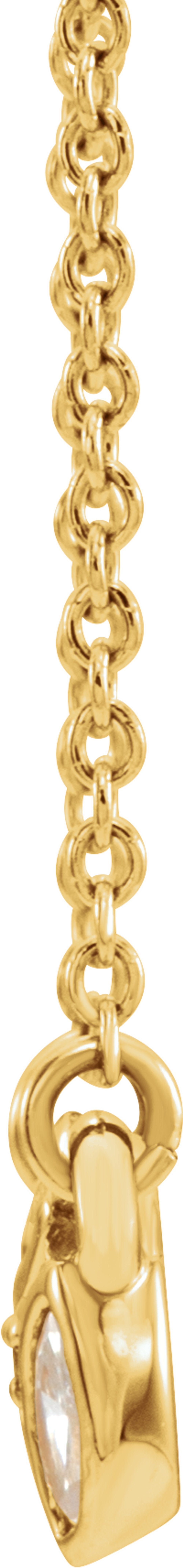 14K Yellow Gold 1/5 CTW Natural Diamond 16-18" Necklace