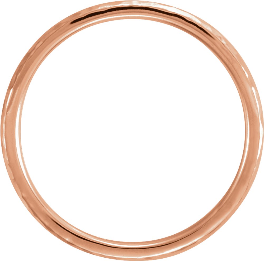18K Rose 3 mm Comfort-Fit Half Round Band Size 6