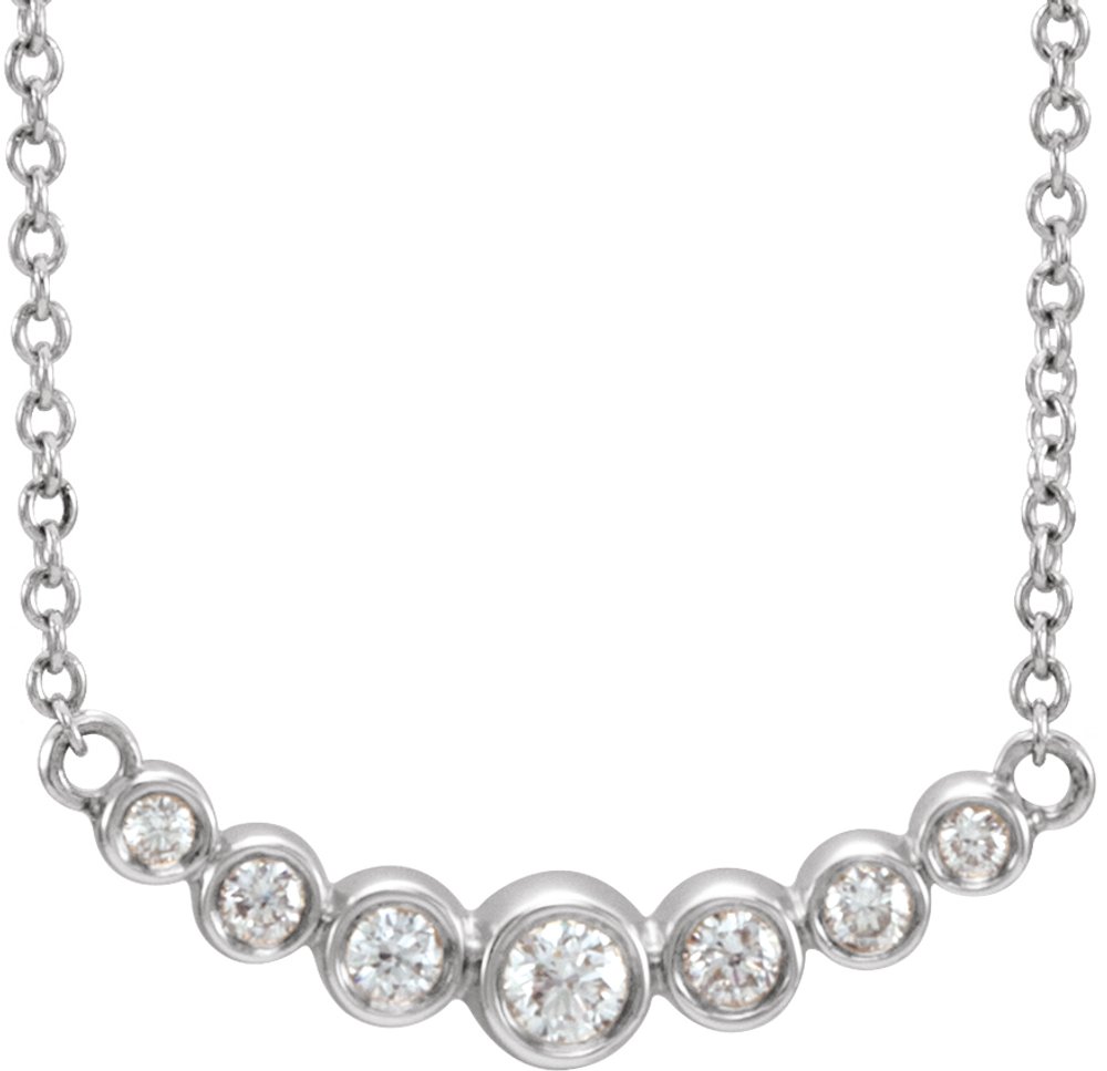 Platinum 1/5 CTW Natural Diamond 16-18" Necklace