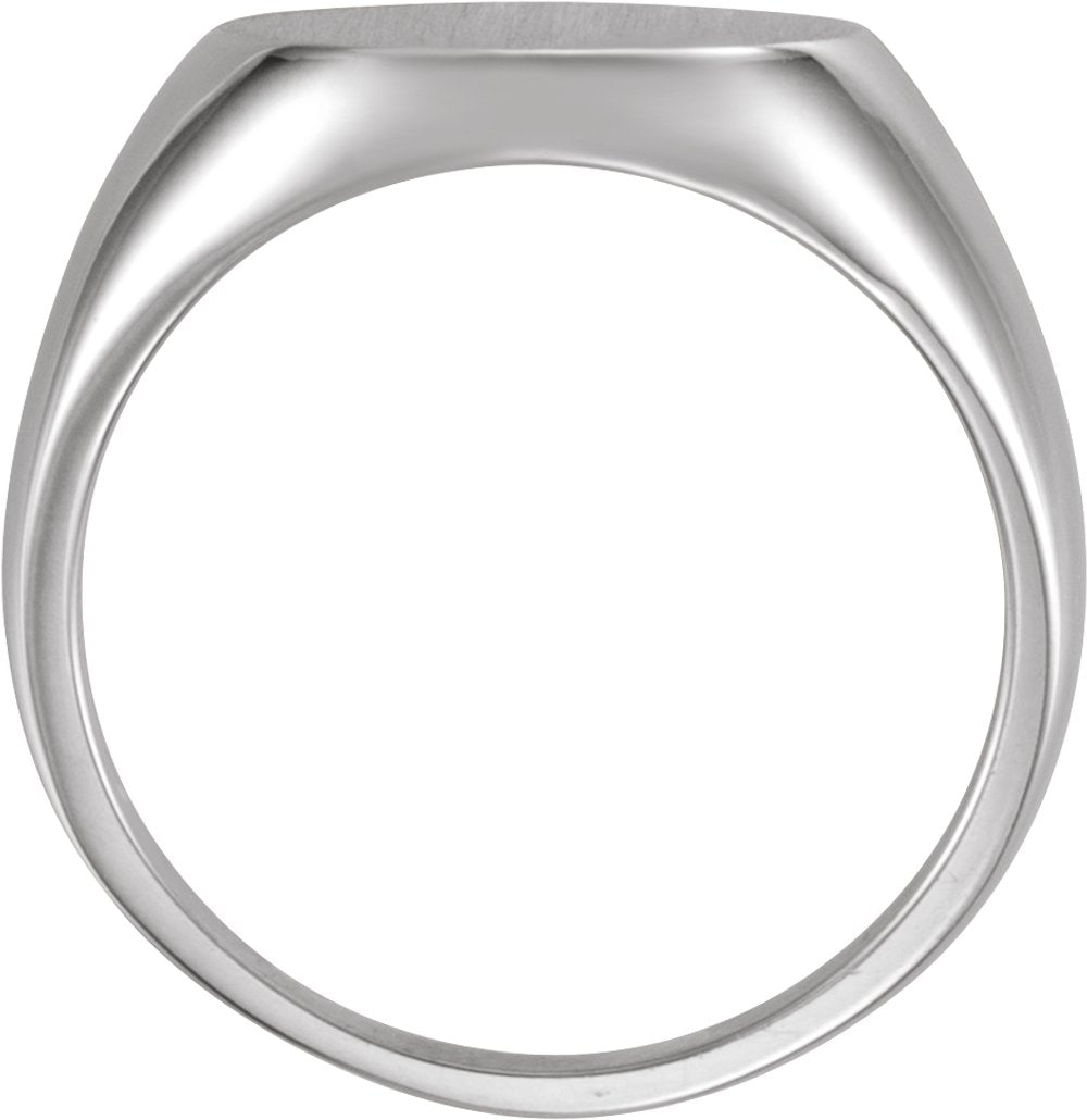Sterling Silver Round Signet Ring