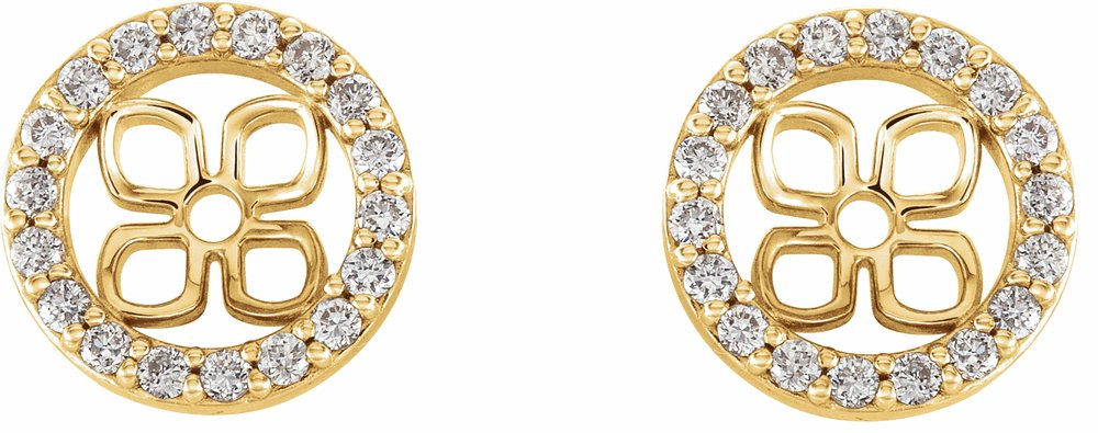 14K Yellow 6 mm ID 1/6 CTW Natural Diamond Earring Jackets
