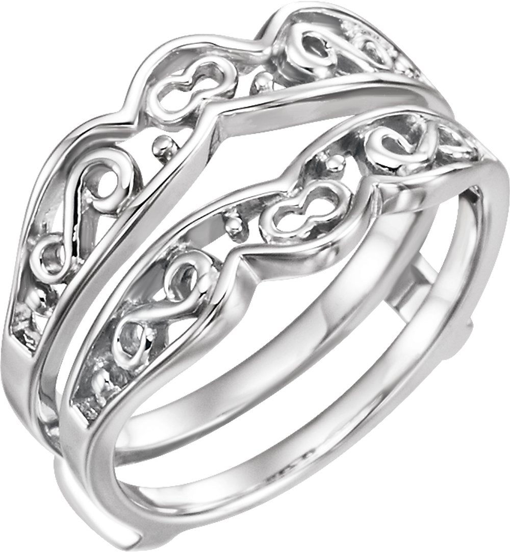 14K White Ring Guard